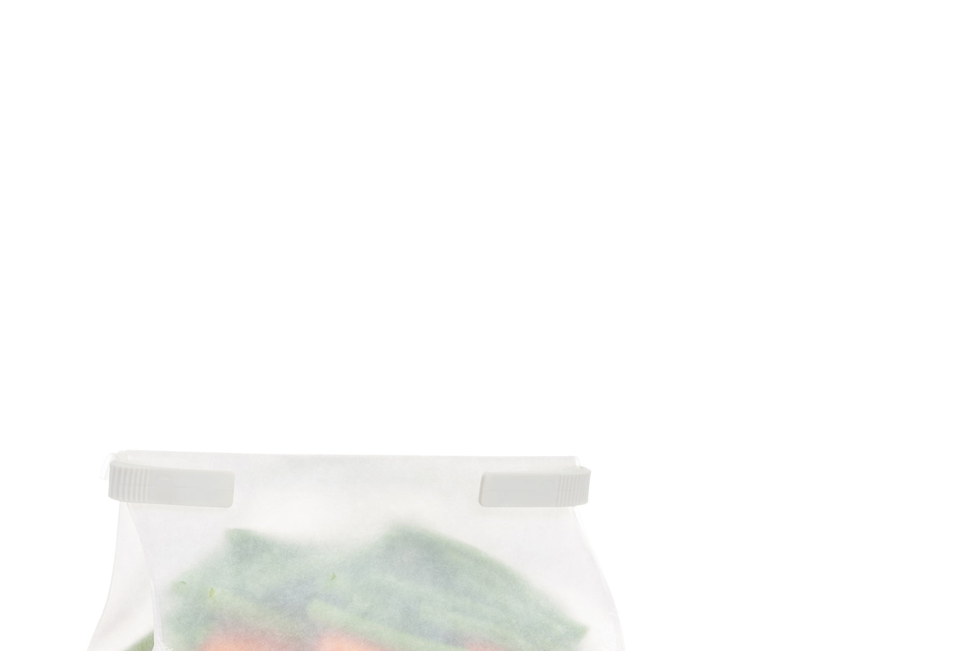 W&P Roll Tight Freezer Storage Single Bag filled with carrots and green beans