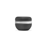 W&P Seal Tight Bowl 16 oz in Charcoal, a small glass bowl with a dark gray silicone sleeve and lid