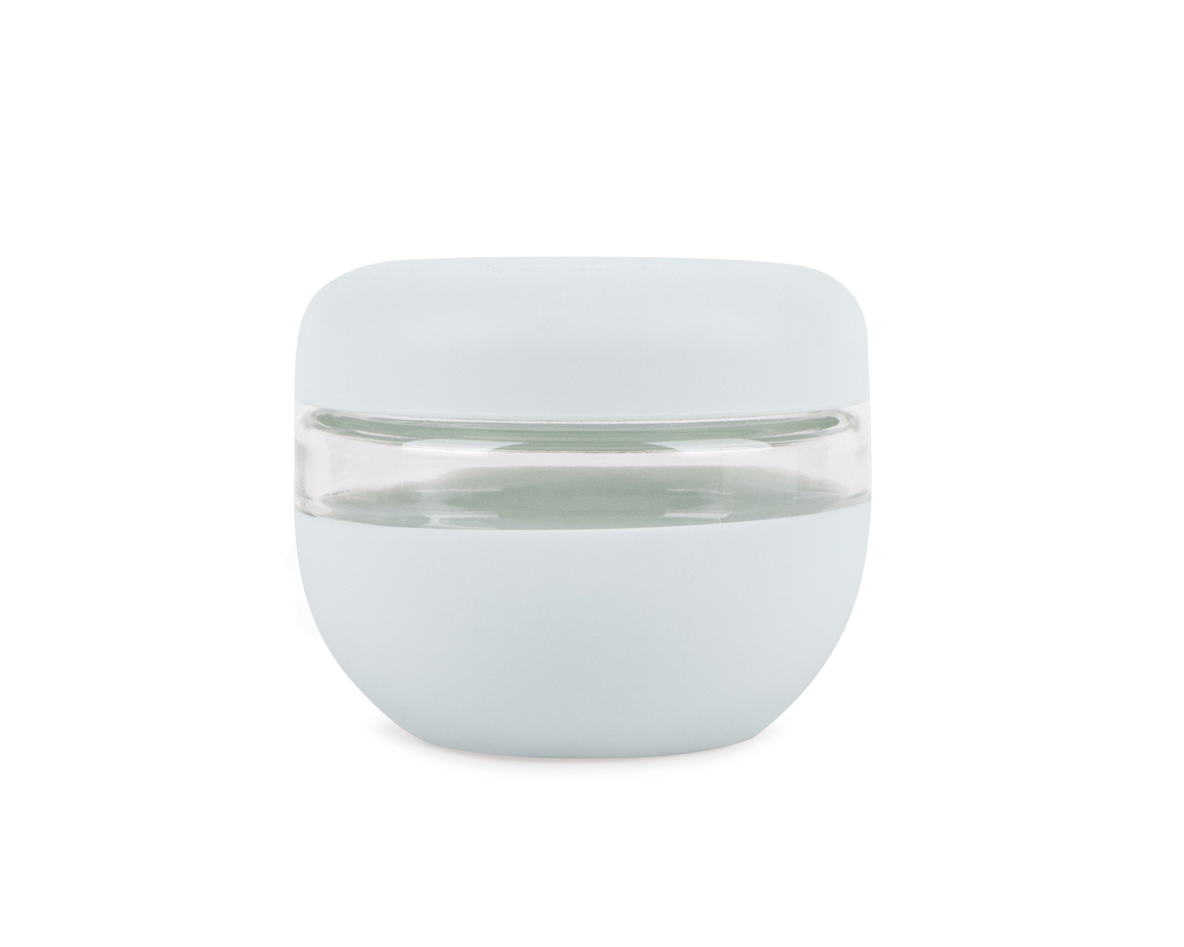 W&P Seal Tight Bowl 16 oz in Mint, a small glass bowl with a pale mint silicone sleeve and lid