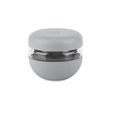 W&P Seal Tight Bowl 16 oz in Slate, a glass bowl with a gray silicone sleeve and lid