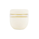 W&P Seal Tight Bowl 24 oz in Cream, a glass bowl with an ivory silicone sleeve and lid
