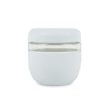W&P Seal Tight Bowl 24 oz in Mint, a glass bowl with a pale mint silicone sleeve and lid