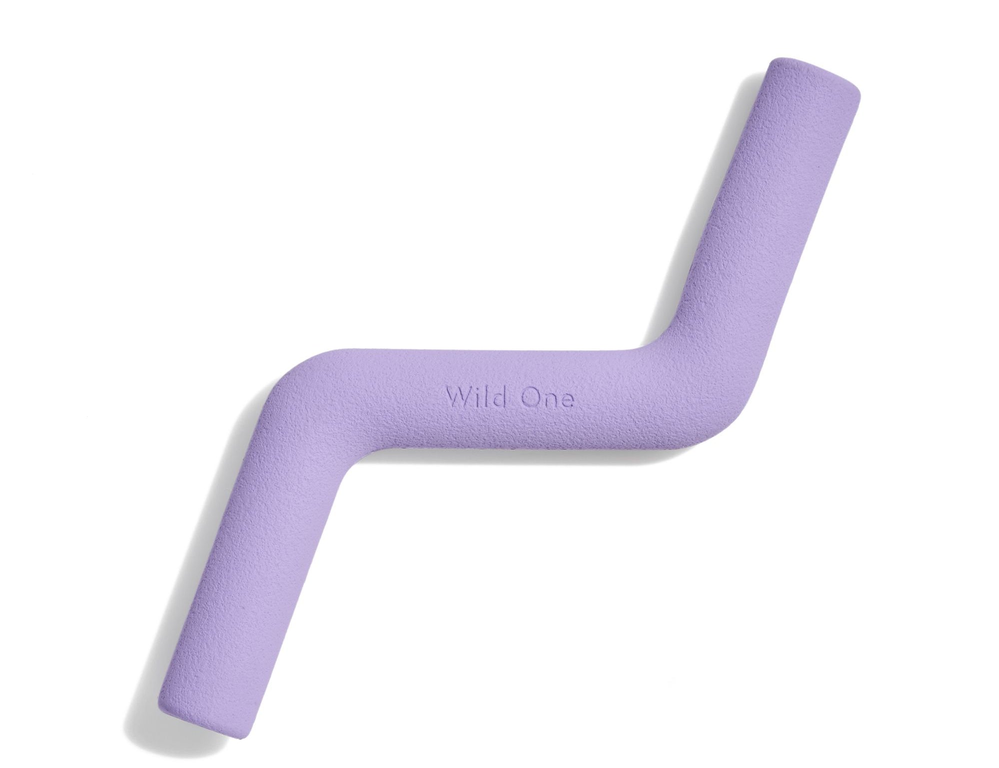 Wild One Bolt Bite Dog Toy in Lilac purple, a zigzag rubber chew toy