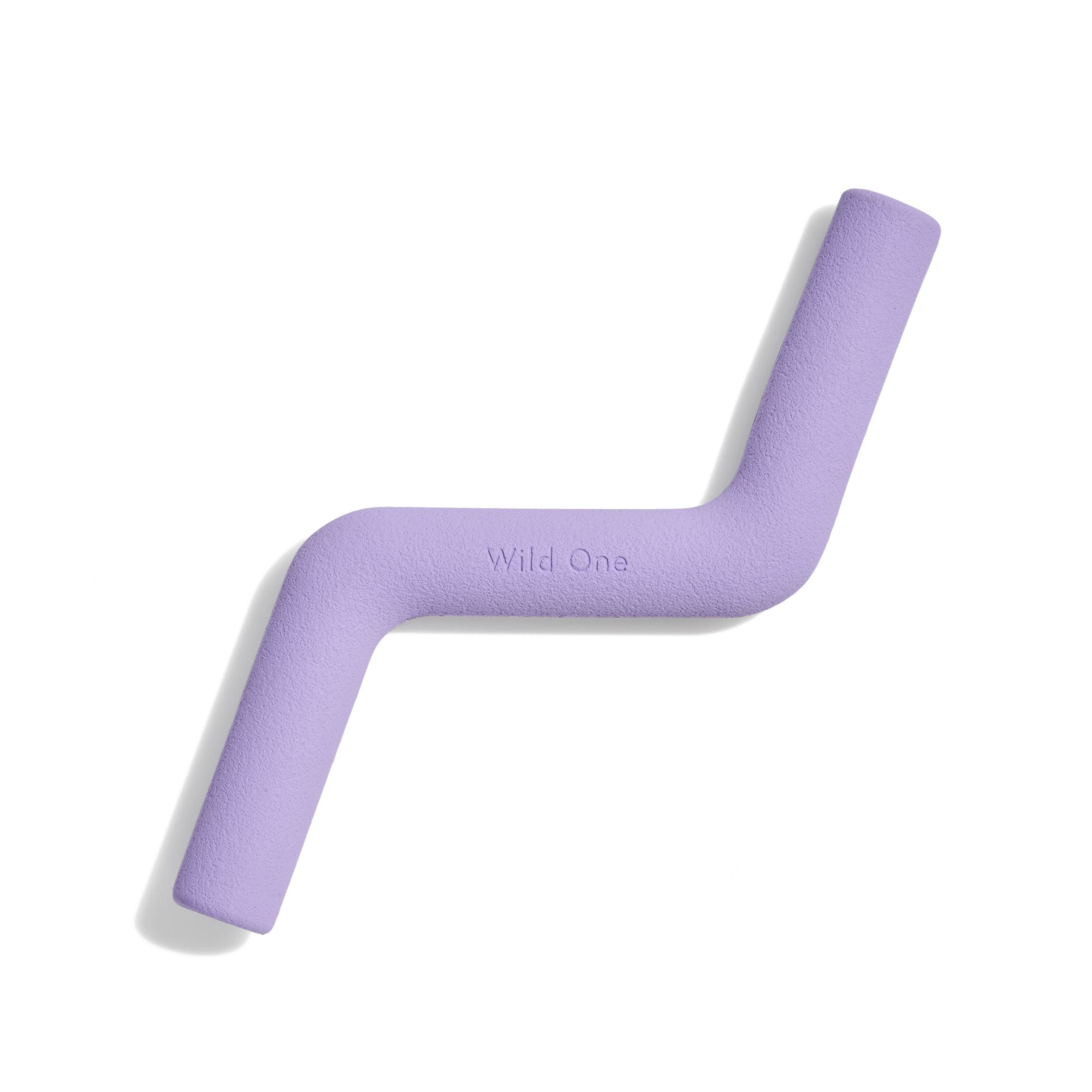 Wild One Bolt Bite Dog Toy in Lilac purple, a zigzag rubber chew toy