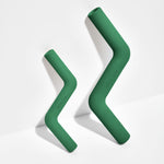 Wild One Bolt Bite Dog Toy in Spruce green shown in small and standard sizes side by side