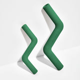 Wild One Bolt Bite Dog Toy in Spruce green shown in small and standard sizes side by side
