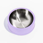 Wild One Dog Bowl, lilac dog bowl with a stainless steel insert