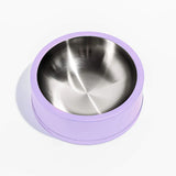Wild One Dog Bowl, lilac dog bowl with a stainless steel insert