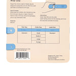 Back of the Wild One Groovy Small Flair Charms card with instructions and size chart