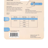 Back of the Wild One Groovy Small Flair Charms card with instructions and size chart
