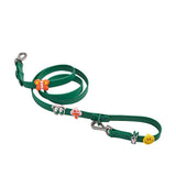 Coiled green Wild One leash decorated with Groovy Flair Charms