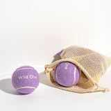 Wild One Tennis Balls in Lilac with a mesh carry bag