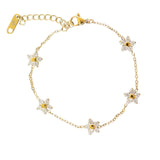 Wildflower Daisy Chain Bracelet in gold, Desert Sol