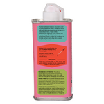 Woo World of Oils Organic Rosehip Oil pink can, side view showing the directions for use